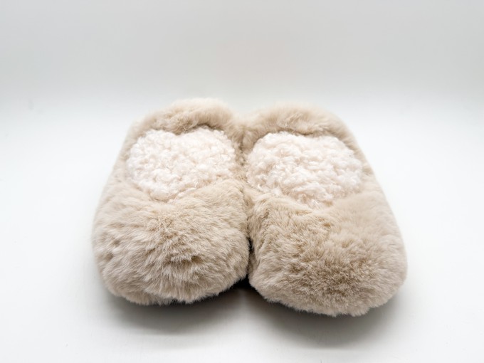tthies 1856 ® Rec Teddy Heart Slipper vegan off white from COILEX