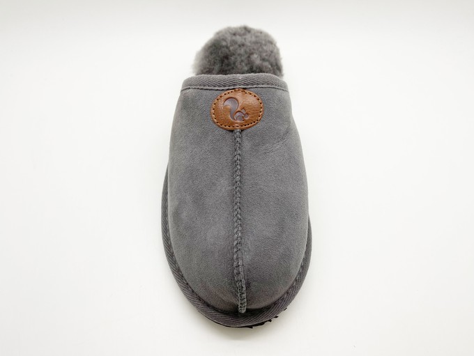 thies 1856 ® Sheepskin Grumpy Dad Slipper dark grey (M) from COILEX