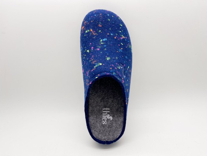 thies 1856 ® Recycled PET Slipper vegan LED navy from COILEX