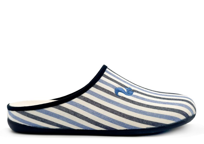 thies 1856 ® Eco Pyjama Slipper blue stripe (W/X) from COILEX