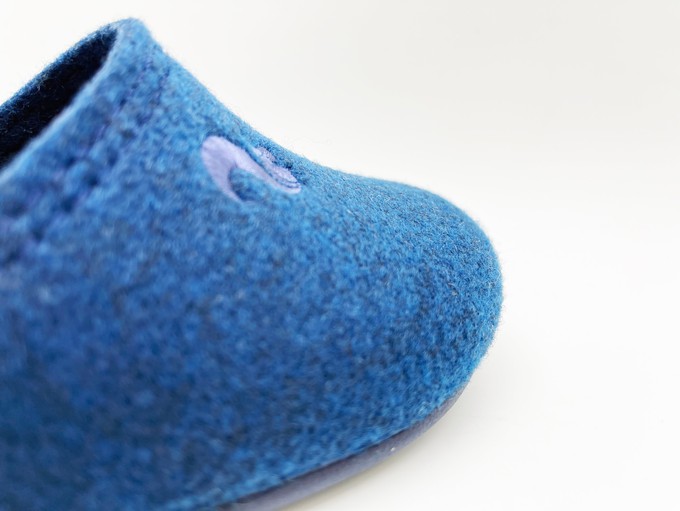 thies 1856 ® Recycled PET Slipper Kids vegan navy marino (K) from COILEX