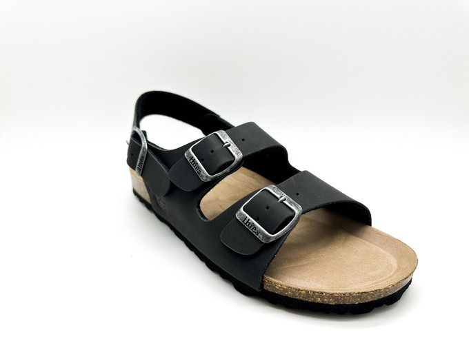 thies 1856 ® Eco Bio Backstrap Sandal vegan obsidian grey (W/M/X) from COILEX