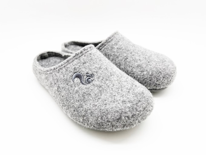 thies 1856 ® Recycled PET Slipper Kids vegan light grey (K) from COILEX