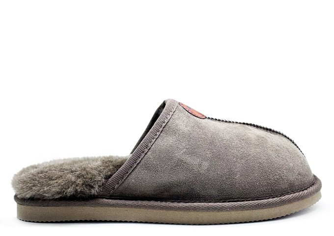 thies 1856 ® Sheepskin Grumpy Dad Slipper elephant grey from COILEX