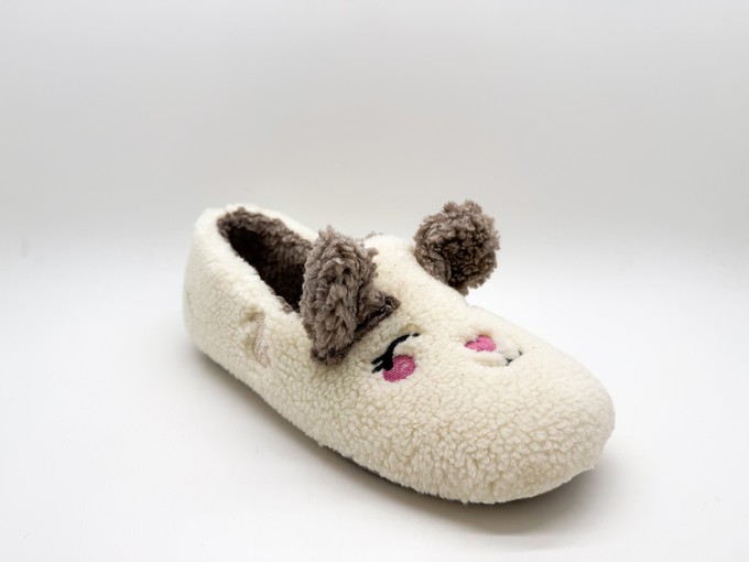 thies 1856 ® Organic Rabbit Closed Slipper vegan off white from COILEX