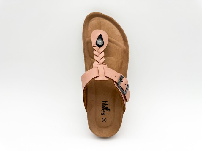 thies 1856 ® Eco Thong Braid Sandal vegan pale rose (W/X) from COILEX