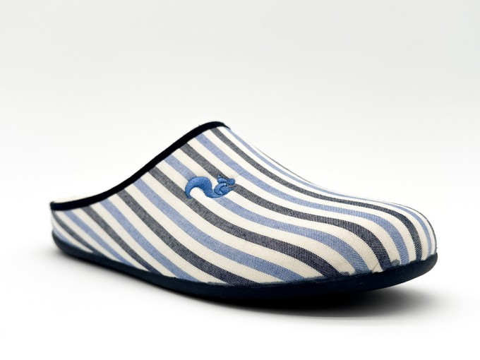 thies 1856 ® Eco Pyjama Slipper blue stripe (W/X) from COILEX