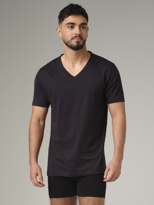 Basic Shirt kurzarm V-Hals Ausschnitt from Comazo