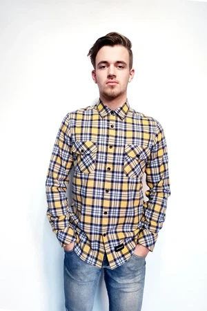 Sustainable check shirt Kovale | navy gold grey from common|era sustainable fashion