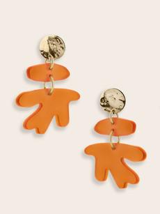 Mini carole earrings - orange via Cool and Conscious