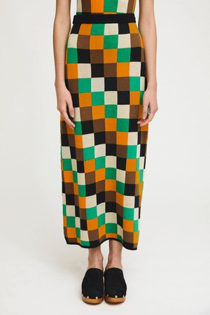 Otto checkered knit skirt from Cool and Conscious