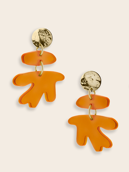Mini carole earrings - orange from Cool and Conscious
