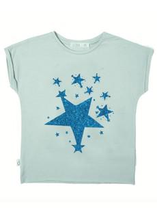 Eukalyptus T-Shirt Laura - himmelblau mit Sternen via CORA happywear