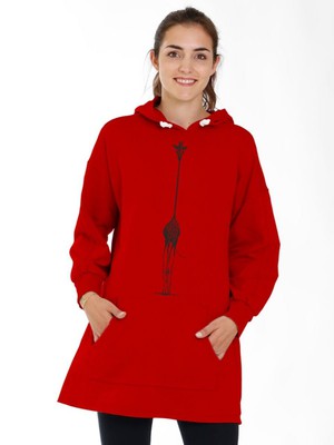 Vera Pullover aus Biobaumwolle rot mit Giraffe from CORA happywear