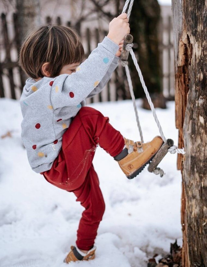 Kids Sweater "Suli" in organic cotton with colourful dots from CORA happywear