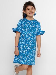 Bio-Baumwoll-Kleid Lotti - blau via CORA happywear