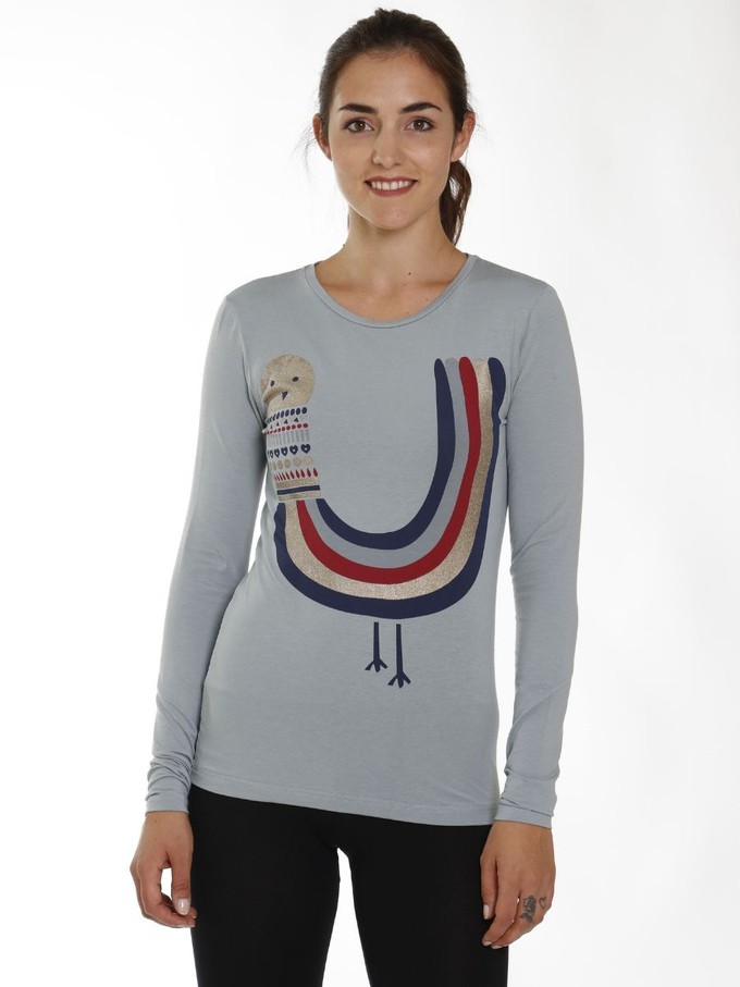 Eukalyptus T-Shirt Matri - grau mit farbigem Druck from CORA happywear