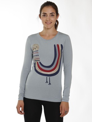 Eukalyptus T-Shirt Matri - grau mit farbigem Druck from CORA happywear