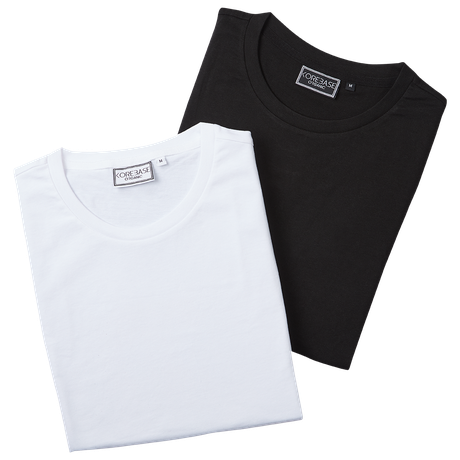 T-Shirt Doppelpack - Brilliant Weiß & Schwarz from COREBASE