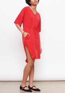 Cashmere Kimono Dress in Fire Engine Red via Cucumber Clothing