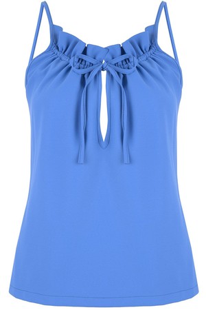 Ruffle Top in Azure from Cucumber Clothing