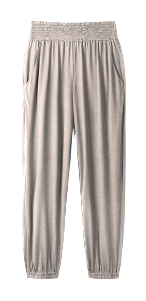 Shirred Track Pants in Fawn from Cucumber Clothing
