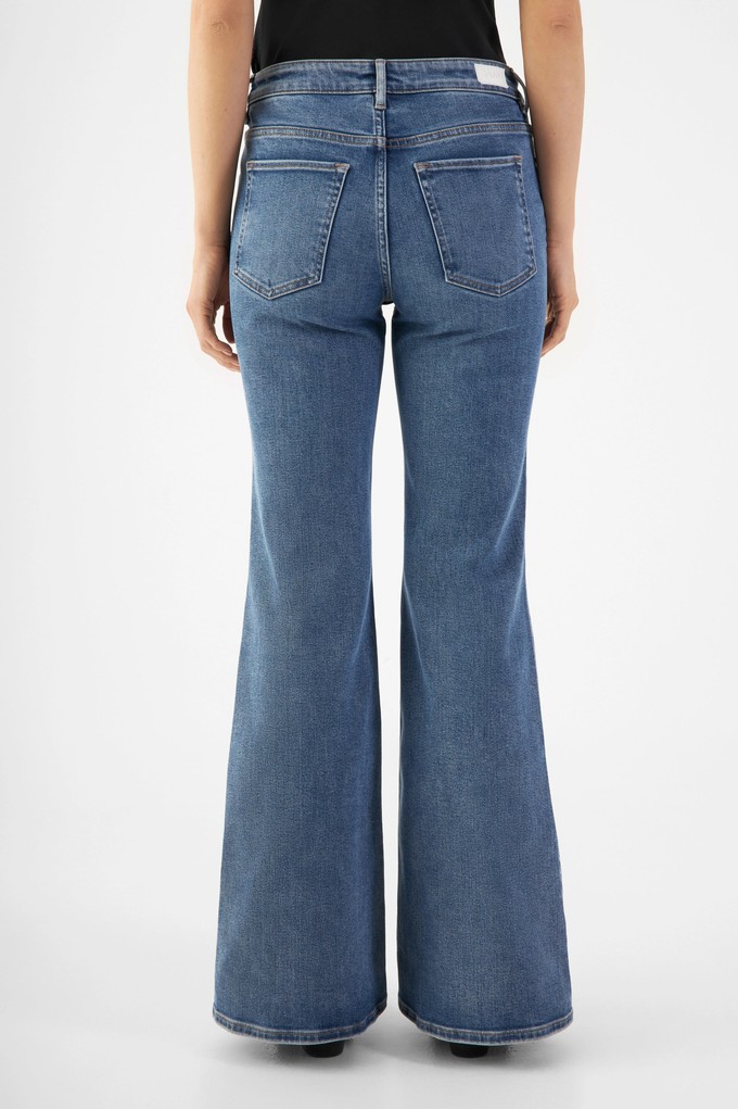 CELESTIAL Slim Flared Soft Tencel - Medium Blue from DAWN Denim