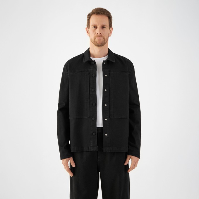 QUIET Jacket - Soft Denim Tencel - Black/Black - Menswear from DAWN Denim