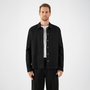 QUIET Jacket - Soft Denim Tencel - Black/Black - Menswear from DAWN Denim