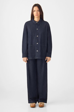 SORRY Lightweight Hemp - Shacket - Raw Blue - Women from DAWN Denim