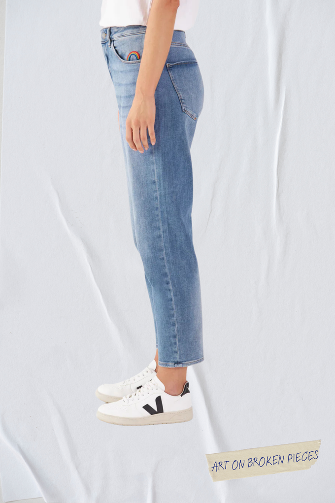 STARDUST O-Shape Soft Denim - Classic - Light Blue - Art on Broken Pieces from DAWN Denim