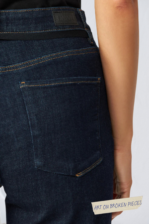 DEW Flared Soft Denim - French Pocket - Raw Blue - Art on Broken Pieces from DAWN Denim
