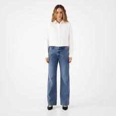 GLOW Flared Soft Tencel - Denim Chino - Medium Blue via DAWN Denim