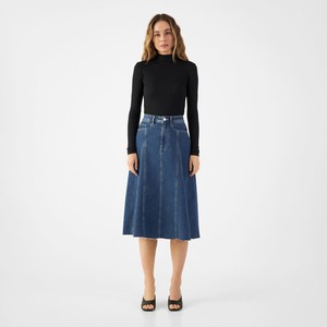 SOL Skirt Minimal Stretch - Midi - Vintage Blue from DAWN Denim
