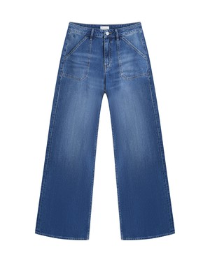 SUNNY Wide Leg Minimal Stretch - Worker - Medium Blue from DAWN Denim