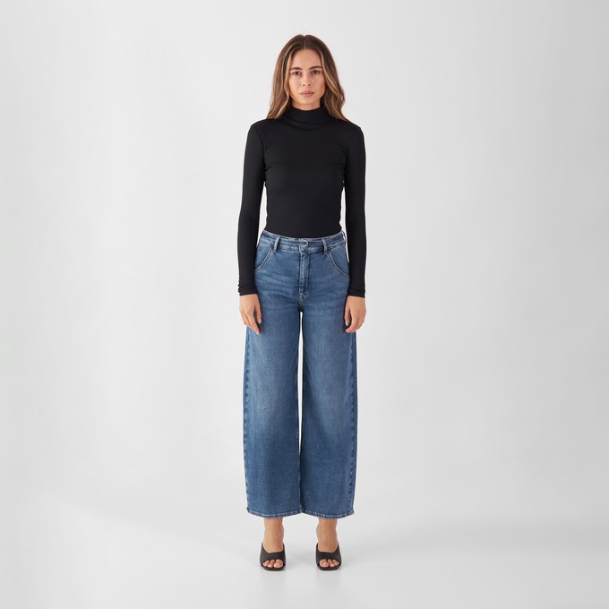 BLINK High Waist Culotte Jeans - Vintage Blue from DAWN Denim