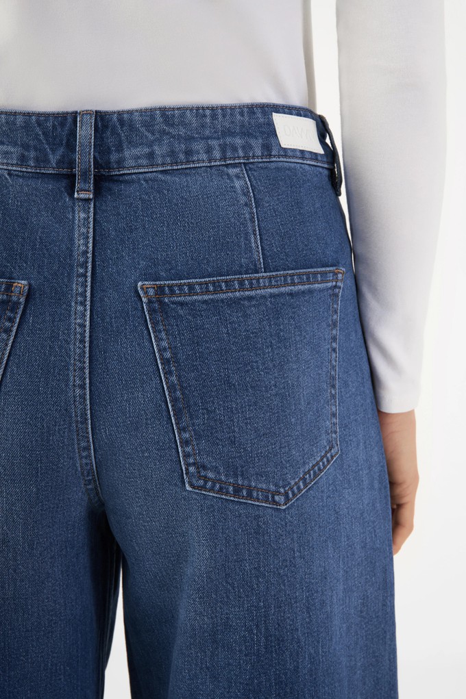 SUNNY Wide Leg Minimal Stretch - Worker - Medium Blue from DAWN Denim