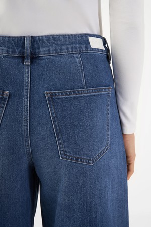 SUNNY Wide Leg Minimal Stretch - Worker - Medium Blue from DAWN Denim