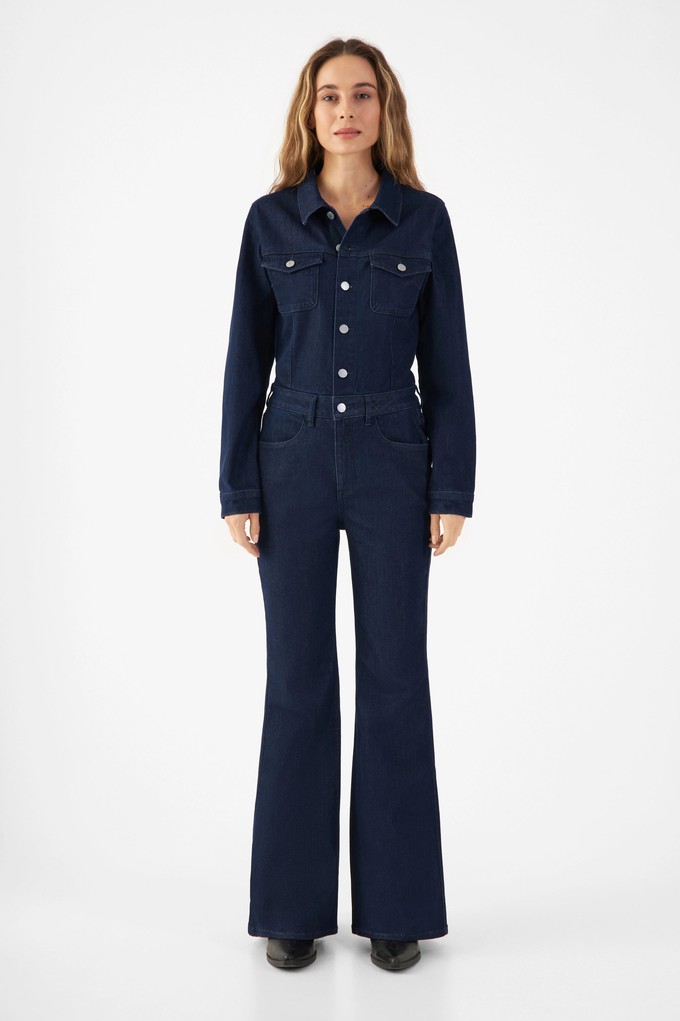 GRACE Flared Overall - Denim - Rinse Blue from DAWN Denim