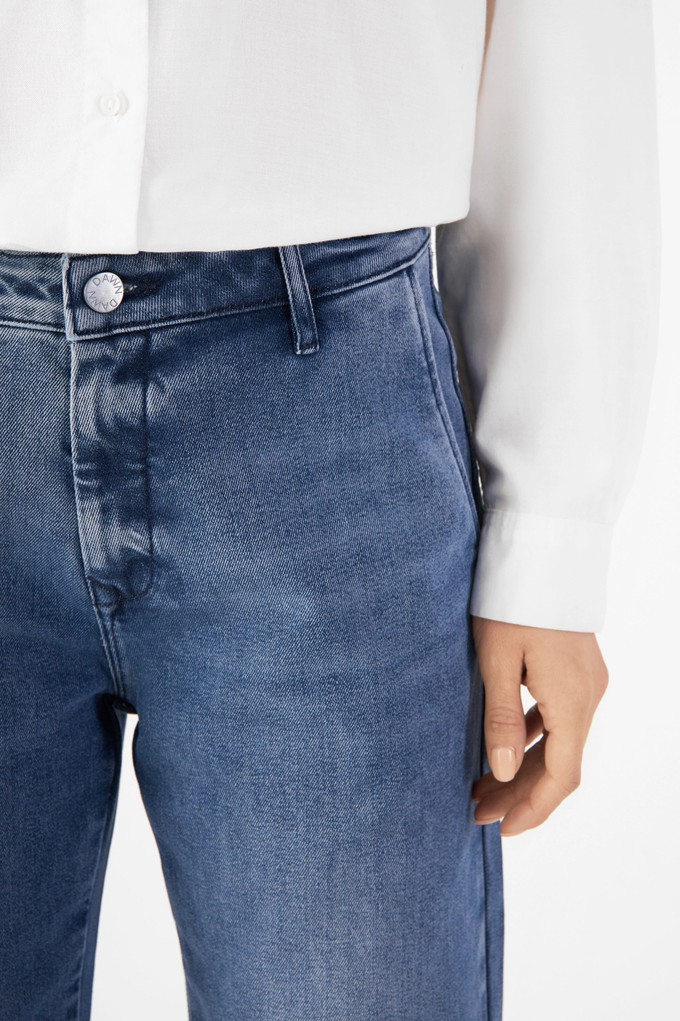 GLOW Flared Soft Tencel - Denim Chino - Medium Blue from DAWN Denim