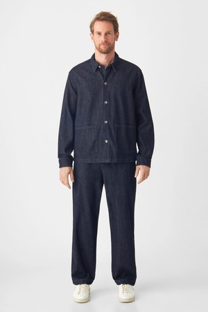 SORRY Lightweight Hemp - Shacket - Raw Blue - Men from DAWN Denim
