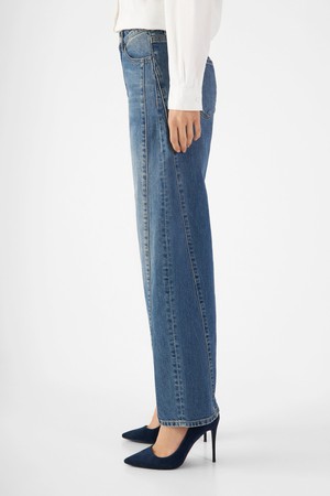 ASH Barrel Leg Minimal Stretch - Cutline - Vintage Blue from DAWN Denim