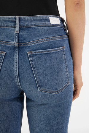 CELESTIAL Slim Flared Soft Tencel - Medium Blue from DAWN Denim