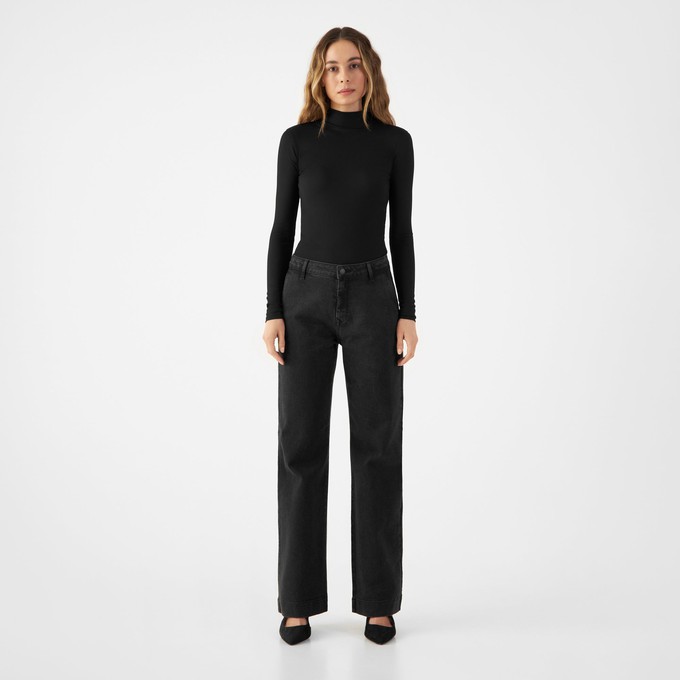 GLOW Flared Soft Tencel - Denim Chino - Vintage Black from DAWN Denim
