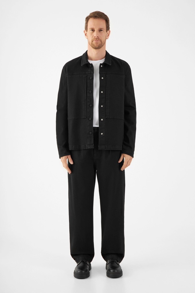 QUIET Jacket - Soft Denim Tencel - Black/Black - Menswear from DAWN Denim
