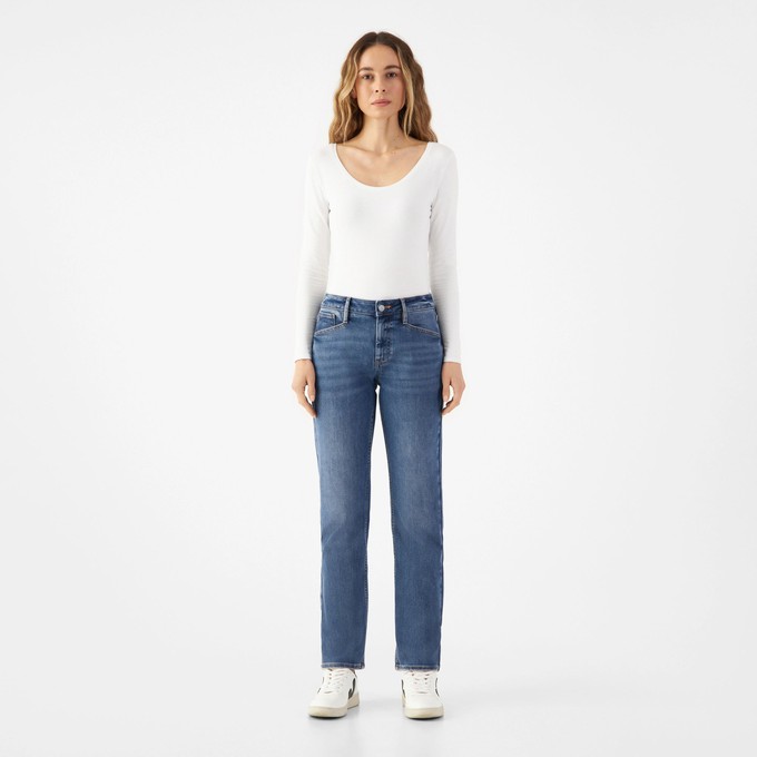 SUNSET Regular Slim Soft Tencel - Basic - Medium Blue from DAWN Denim