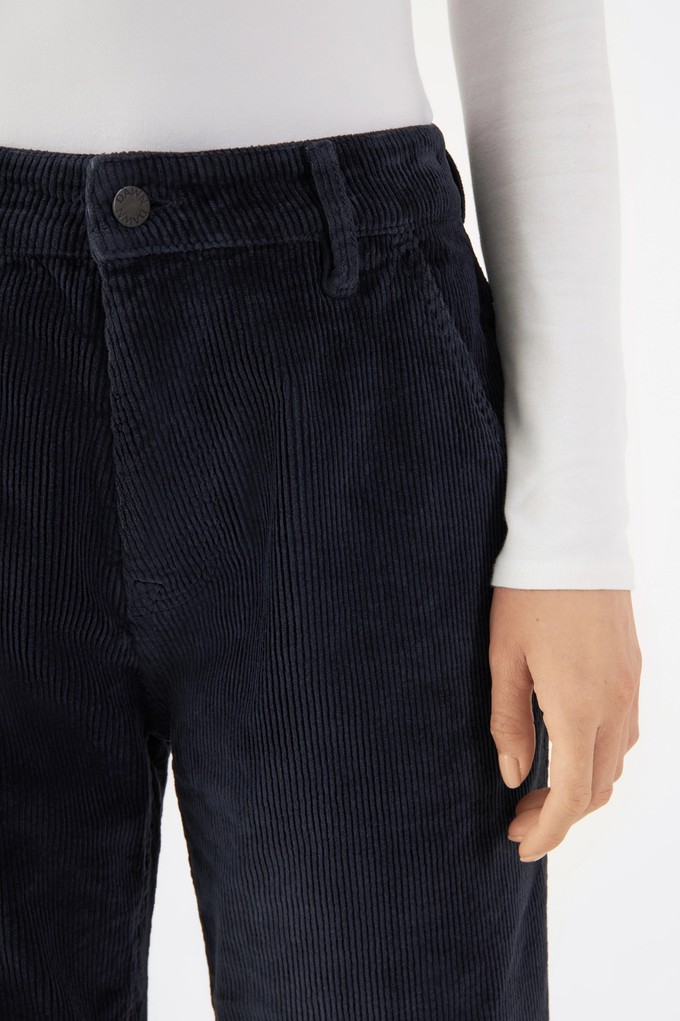 MANE Relaxed Straight Corduroy - French - Dark Navy - Womenswear from DAWN Denim