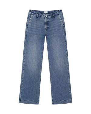 GLOW Flared Soft Tencel - Denim Chino - Medium Blue from DAWN Denim