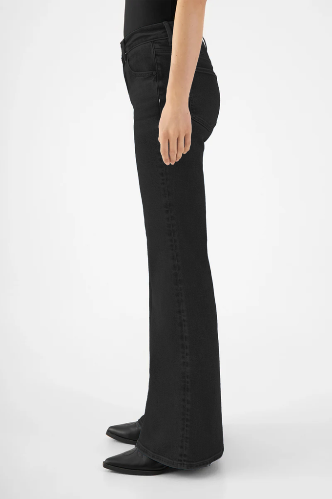 CELESTIAL Slim Flared Soft Tencel - Vintage Black from DAWN Denim