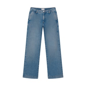 GLOW Flared Soft Denim - Chino - Medium Blue from DAWN Denim